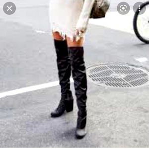 Gorgeous Marc Fisher satin stretch over the knee boots